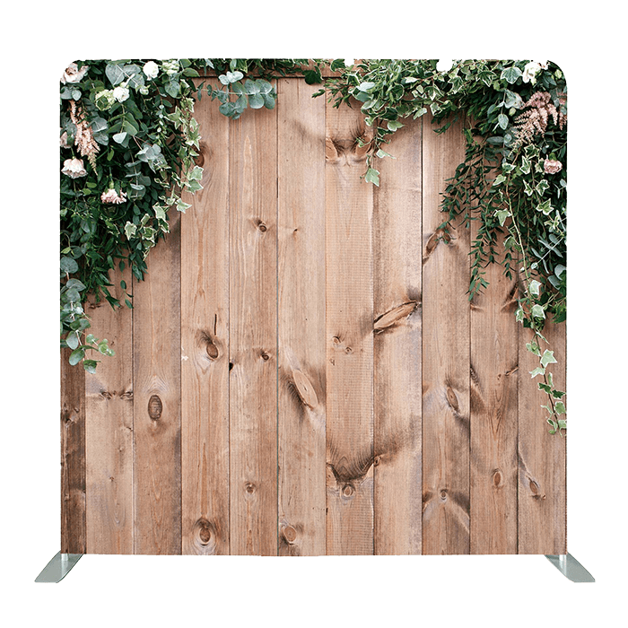 Rustikaler Holz Hintergrund mit Eukalyptus für Fotobox Karlsruhe Das Blitzding