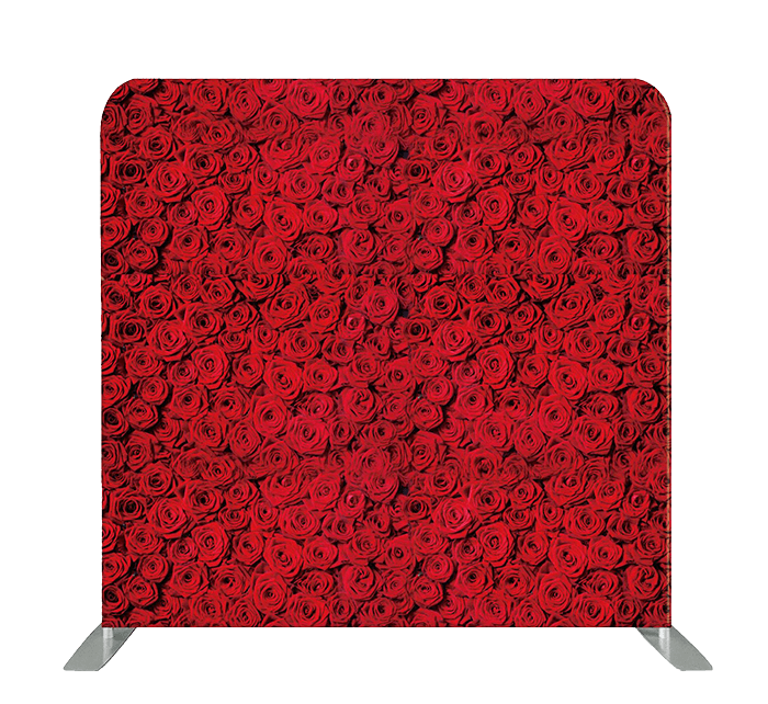 Das Blitzding Fotobox Karlsruhe – roter Rosenhintergrund romantisch und elegant